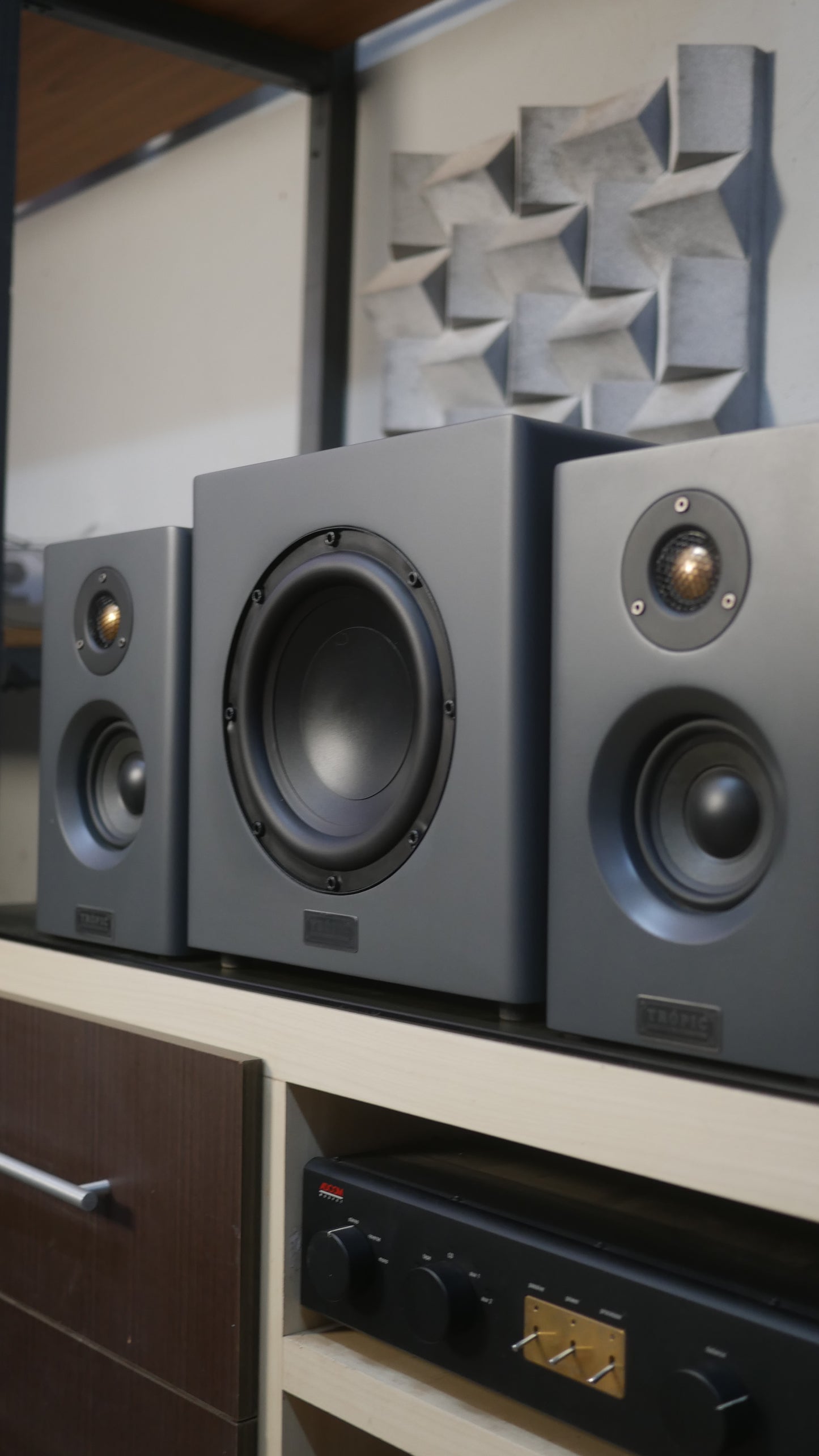 Sistema 2.1 Bookshelf TA-50 Studio+Subwoofer 8" Ativo